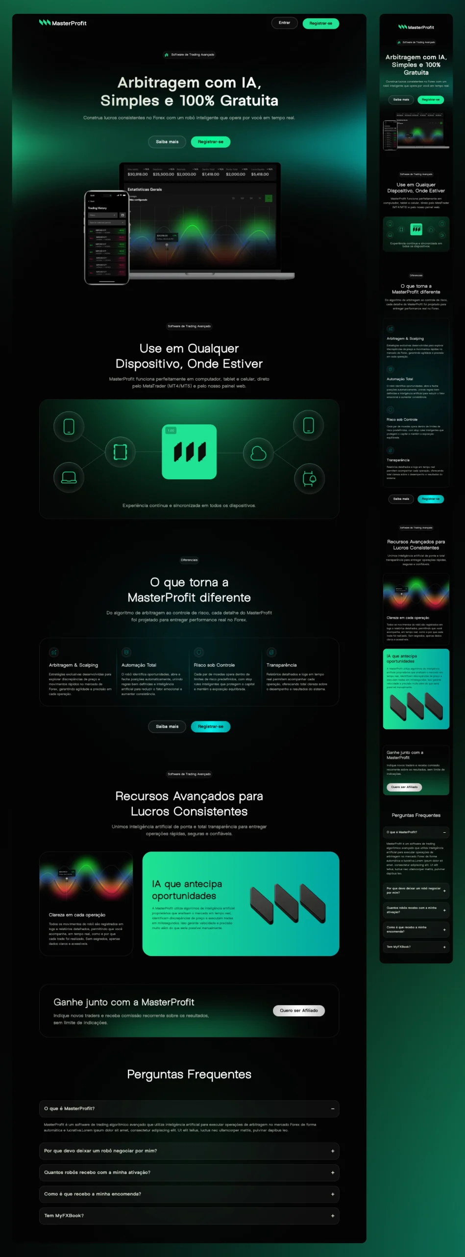 Landing page - masterprofit